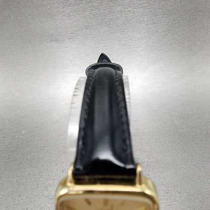 Citizen CQ Watch Women 22mm Champagne Dial Gold Tone Rectangle New Battery VTG4