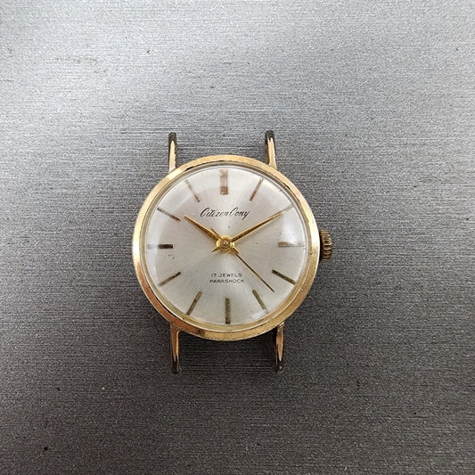 Citizen Cony Watch Women 25mm White Dial Gold Plated Manual Wind Runs VTG0