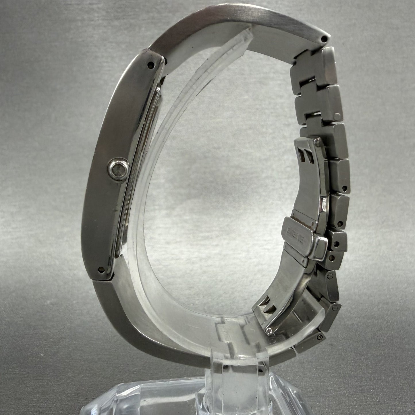 Croton Tank Watch Women 17mm MOP Dial Steel Crystal Bezel Rectangle  New Battery6