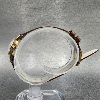 VTG Omega Turler Watch Women 19mm Cream Dial Gold Plated Manual Wind Runs Cal2447