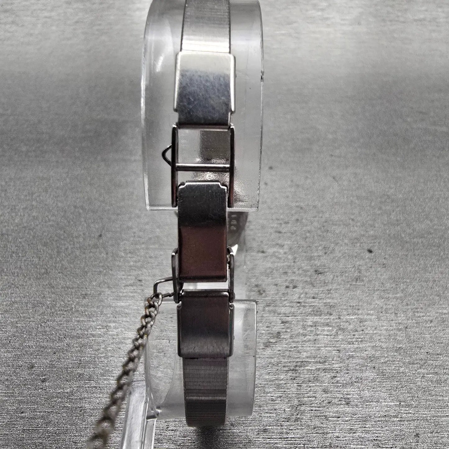 Seiko Watch Women 17mm Silver Dial Silver Tone Oval 5420-0029 New Battery VTG7