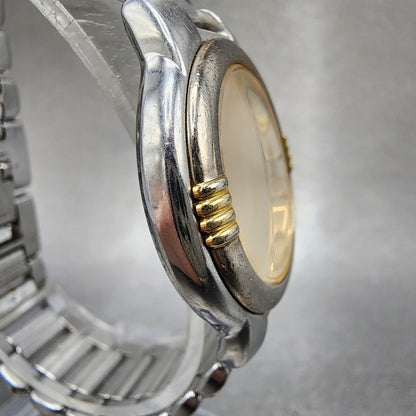 Yves Saint Laurent Watch Women 32mm Champagne Dial Two Tone Round new Battery3
