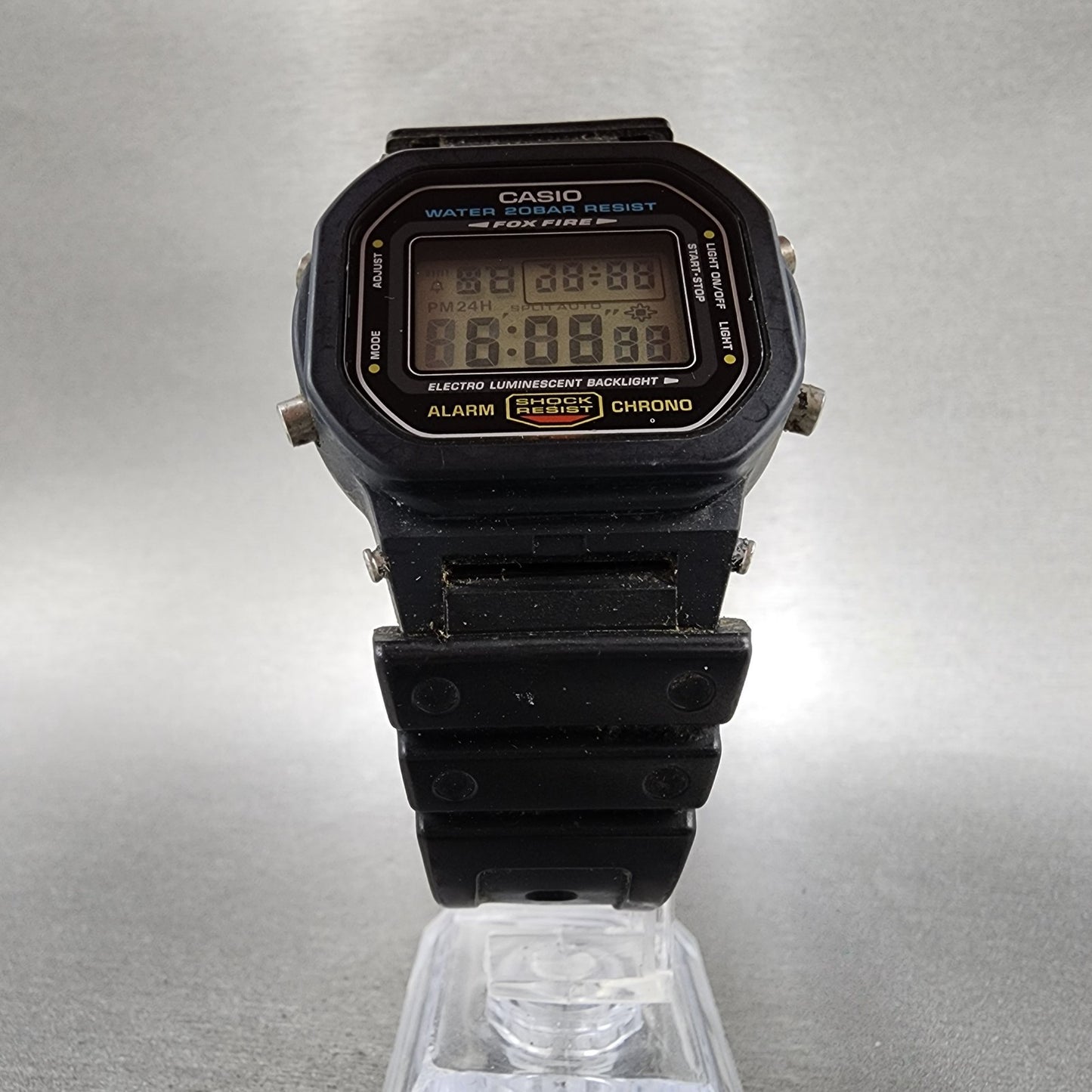 Casio GShock DW5600E 1545 Watch Men 40mm Digital Black Alarm Chrono New Batt5