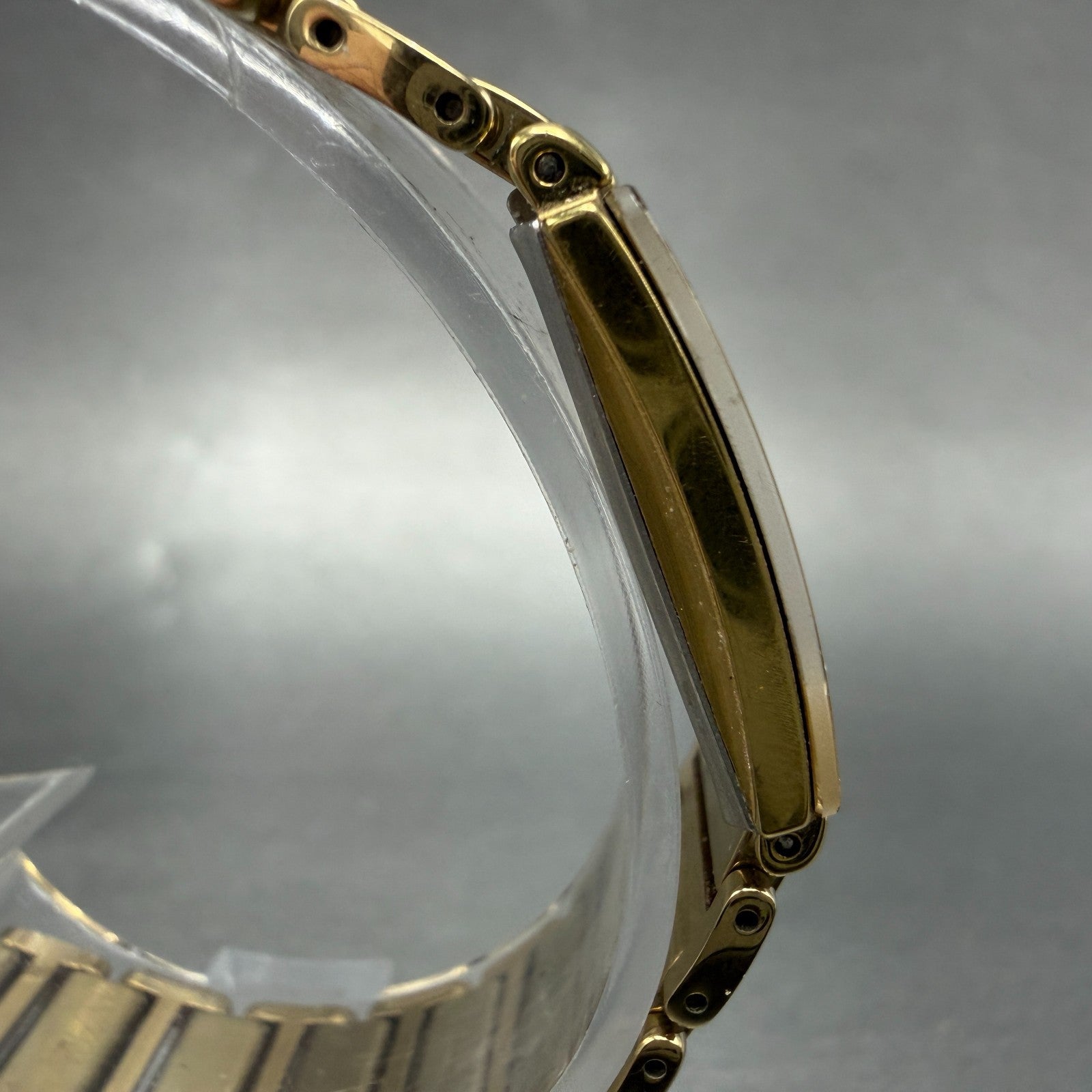 Rado Diastar Tank Watch Women 18mm Champagne Dial Gold Tone 153.0283.3 New Batt3