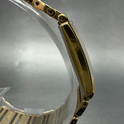 Rado Diastar Tank Watch Women 18mm Champagne Dial Gold Tone 153.0283.3 New Batt3