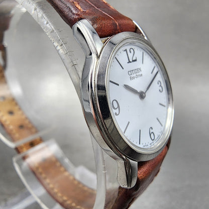 Citizen EcoDrive Watch Women 23mm White Dial Silver Tone G670T009123 Runs3