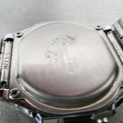 Casio A168 Illuminator Watch Men 36mm Digital Silver Tone Alarm Chrono New Batt9