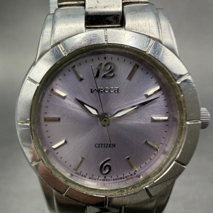 Citizen Wicca Watch Women 24mm Purple Dial Silver Tone 1032-S004951 New Battery1