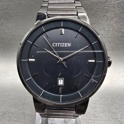 Citizen Watch Men 41mm Black Dial Black Tone Date Round G112-S106869 New Battery0