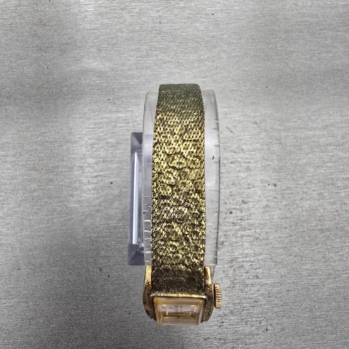 Seiko Tank Watch Women 15mm Champagne Dial Gold Rectangle 11-3189 Manual Wind4