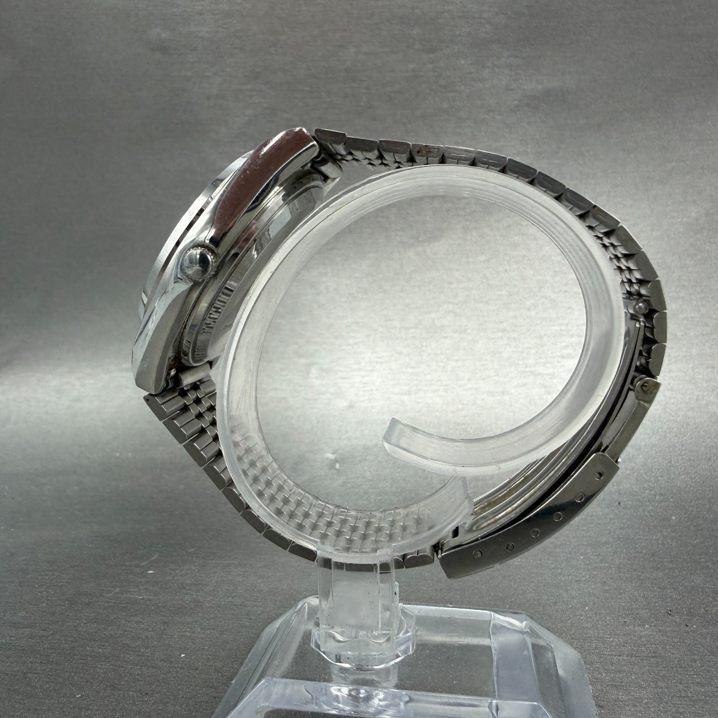 Seiko Type II Watch Men 36mm Silver Dial Silver Tone Daydate 7546-7000 New Batt6