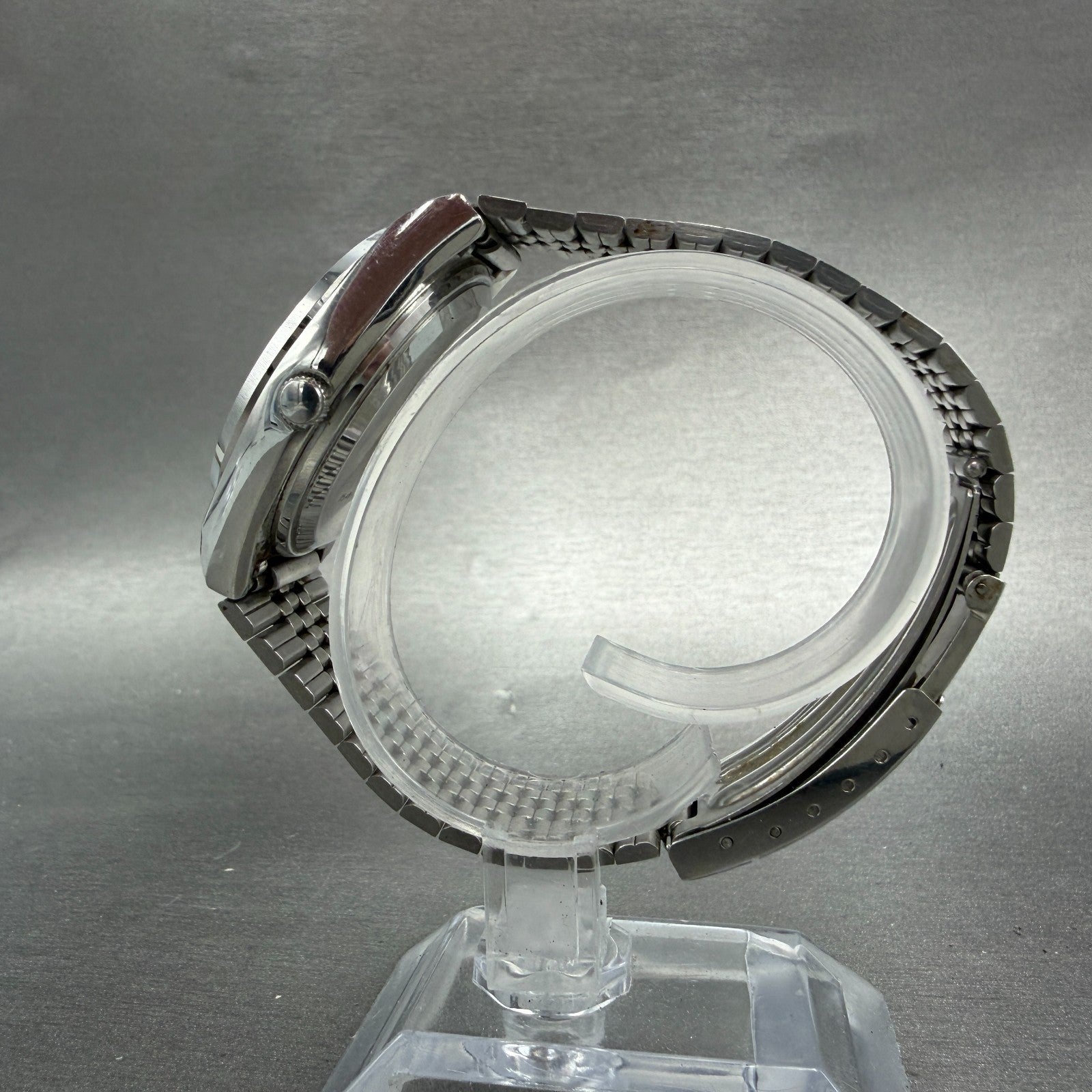 Seiko Type II Watch Men 36mm Silver Dial Silver Tone Daydate 7546-7000 New Batt6