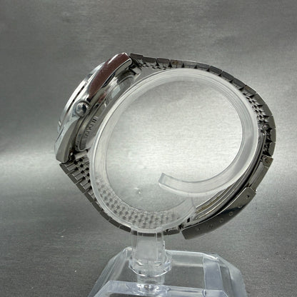 Seiko Type II Watch Men 36mm Silver Dial Silver Tone Daydate 7546-7000 New Batt6