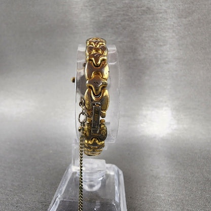 Orient Watch Women 22mm Gold Dial Gold Plated Round New Battery Vintage6