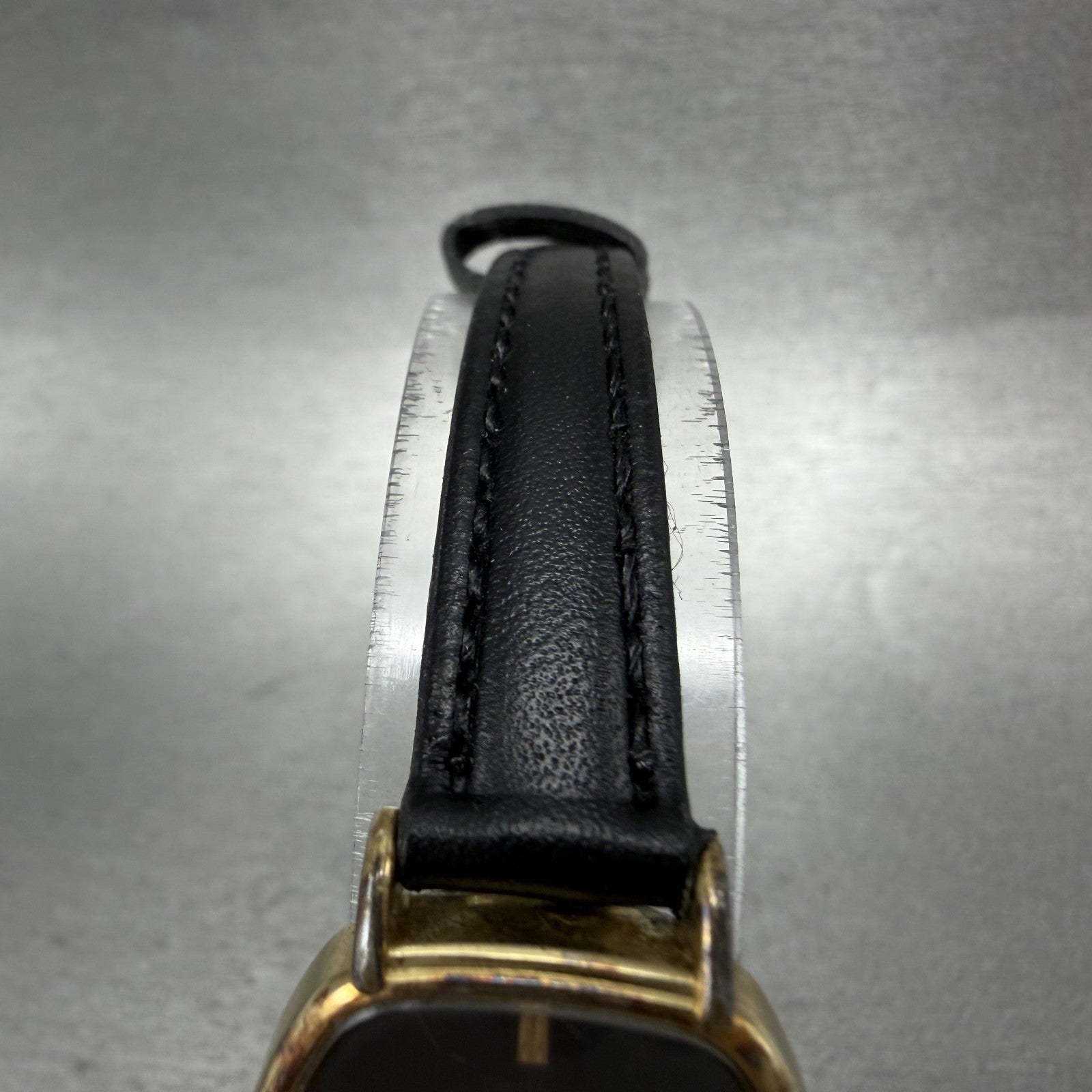 Seiko Watch Women 21mm Black Dial Gold Tone Hexagon 12215500 New Battery4