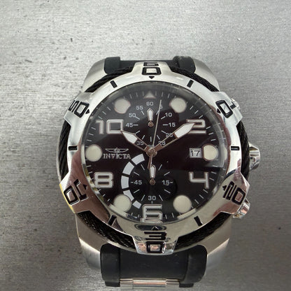 Invicta Bolt Chronograph Watch Men 50mm Black Dial Steel Date 24215 New Battery0