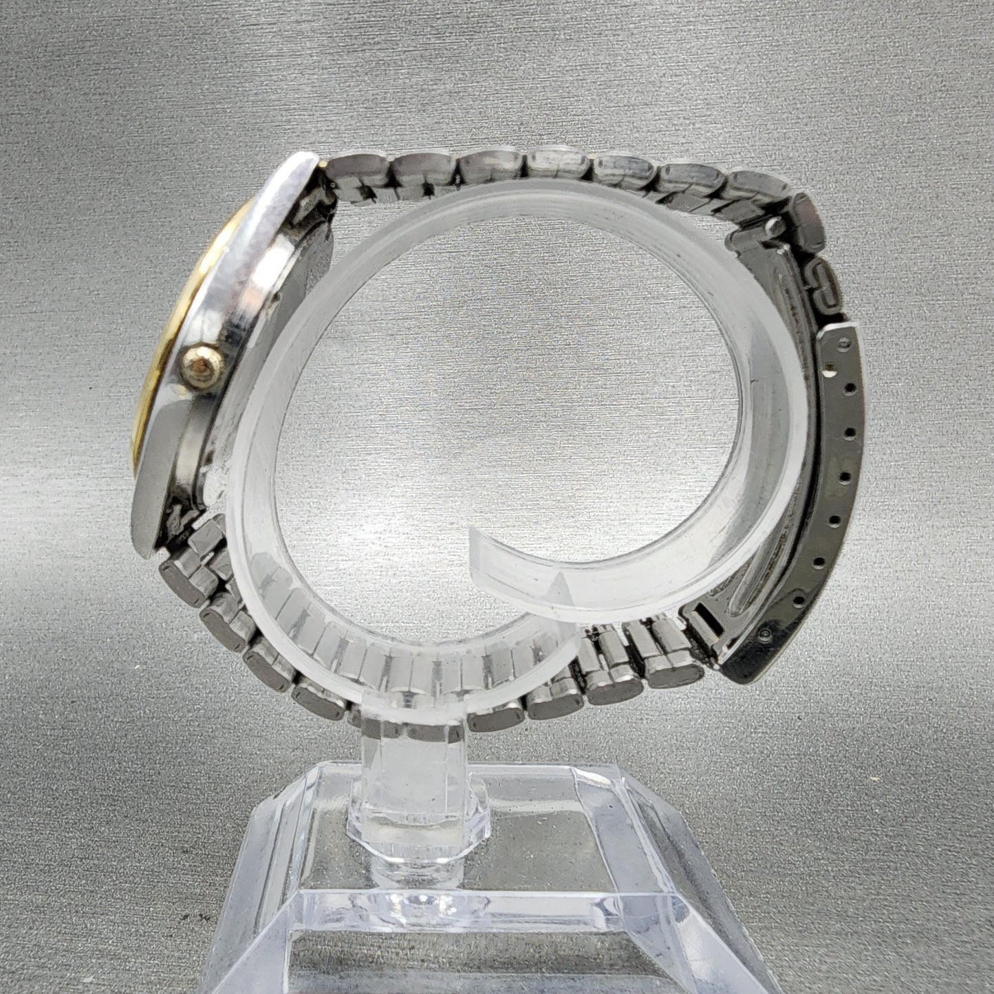 Seiko SQ Watch Men 34mm Silver Dial Two Tone Daydate 5H238a09 New Battery6