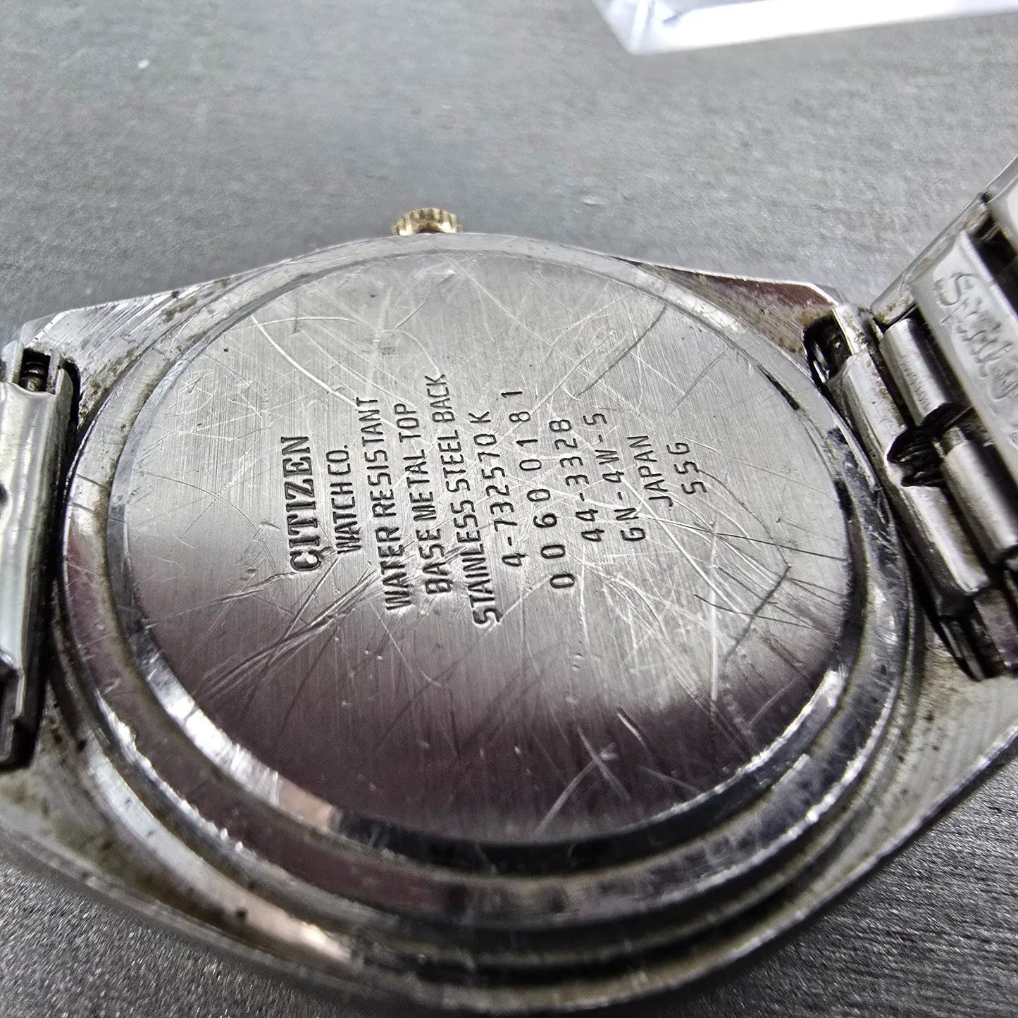Citizen CQ Crystron Watch Men 37mm Champagne Dial Two Tone Daydate 4-732570 PART11