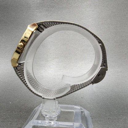 Seiko Watch Men 30mm Champagne Dial Gold Tone Rectangle 34215229 New Battery6