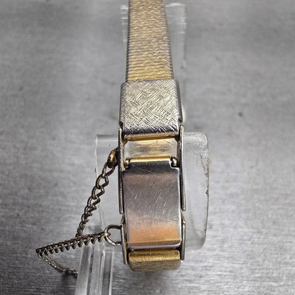 Seiko Watch Women 16mm Gold Dial Gold Tone Oval 2C21-5149 New Battery Vintage7