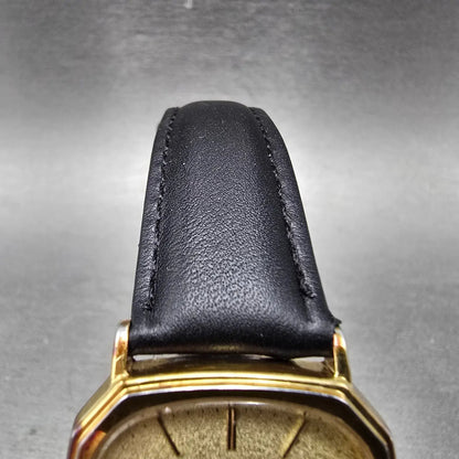 Seiko Watch Men 30mm Champagne Dial Gold Tone Octagon 6431-5030 New Battery4