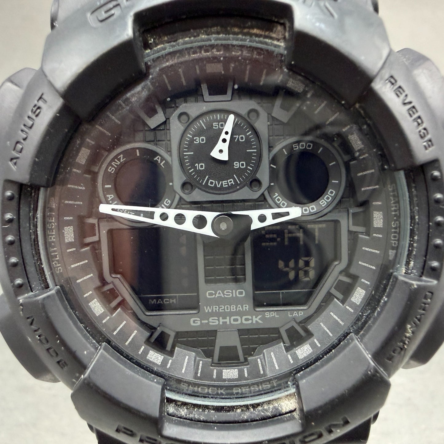 Casio G-Shock GA-100 Watch Men 51mm Black Alarm Chrono Daydate New Battery1