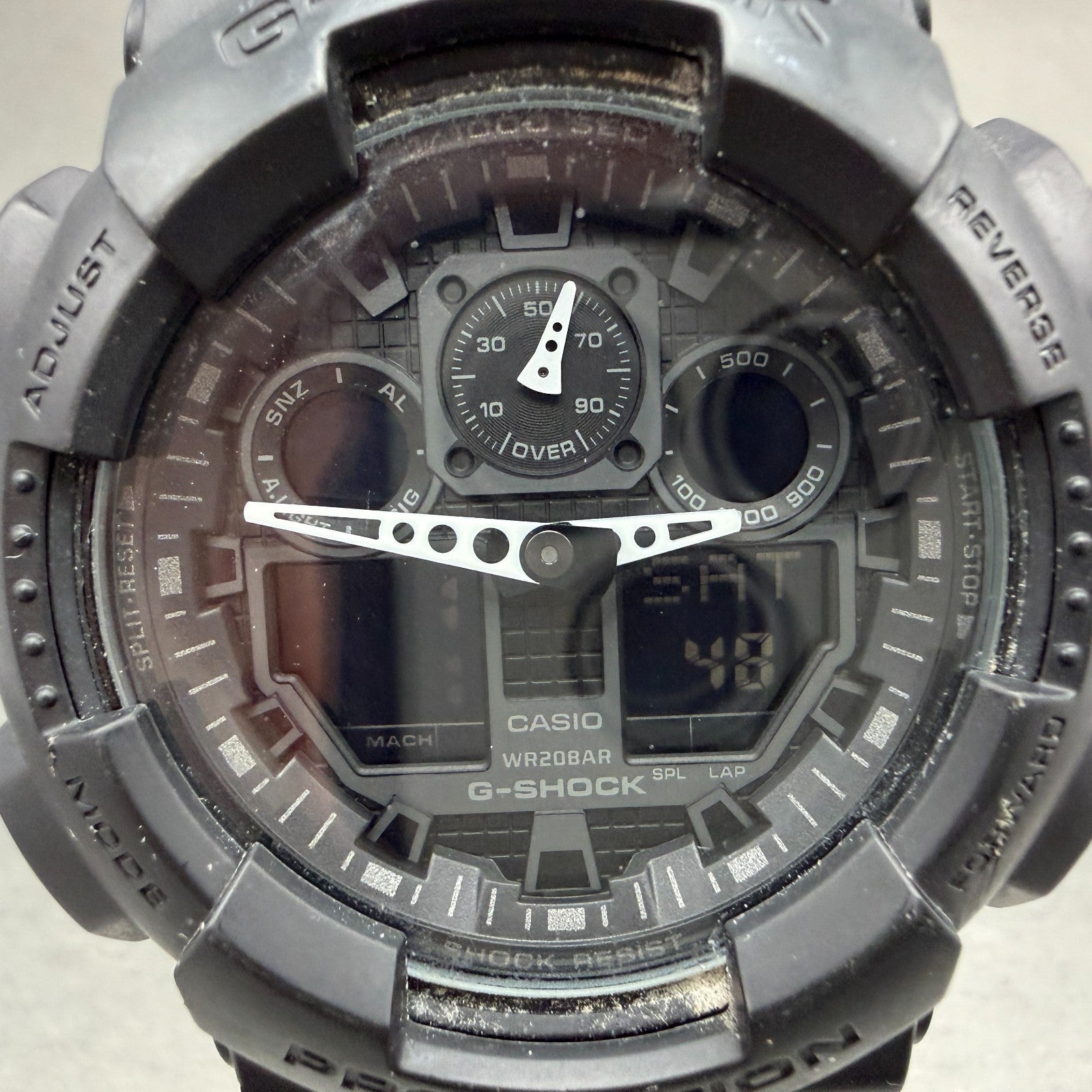 Casio G-Shock GA-100 Watch Men 51mm Black Alarm Chrono Daydate New Battery1