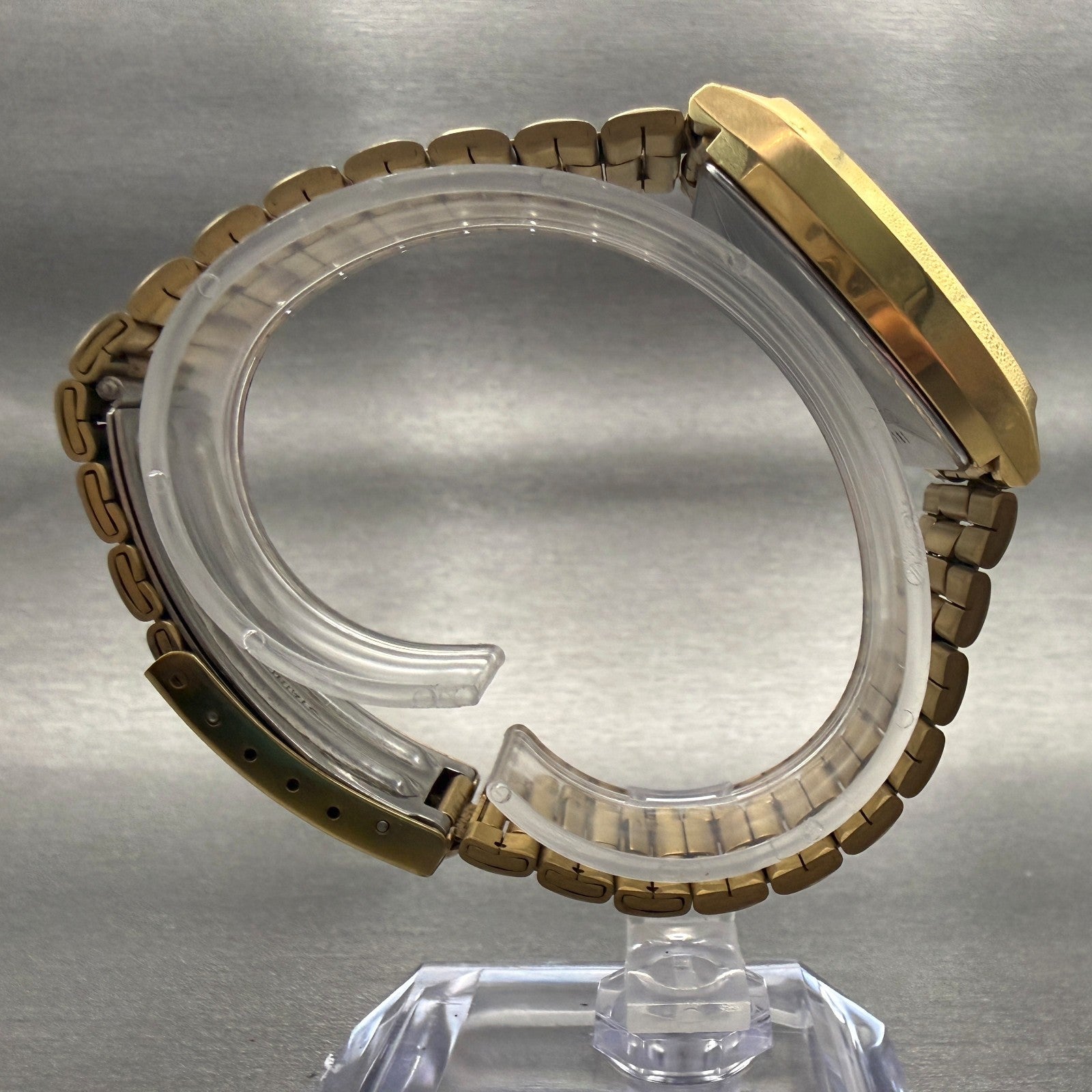 Seiko Spirit Watch Men 32mm Champagne Dial Gold Tone Daydate 7N48-5000 New Batt8