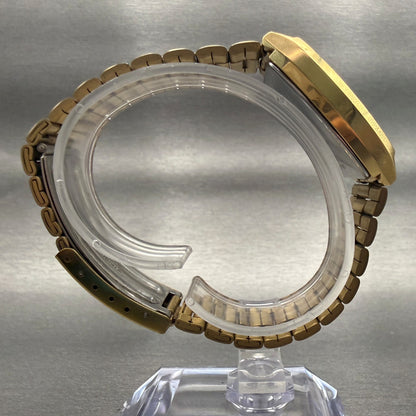 Seiko Spirit Watch Men 32mm Champagne Dial Gold Tone Daydate 7N48-5000 New Batt8