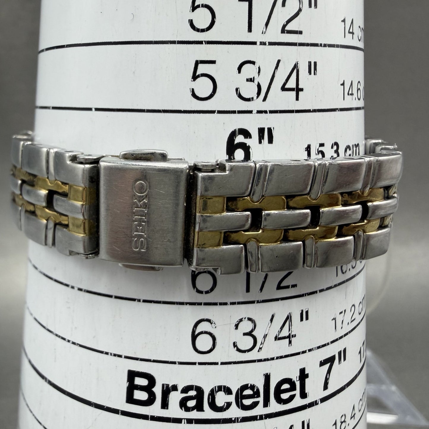 Seiko Watch Women 26mm Silver Dial Two Tone Date Round 7n820at0 New Battery10
