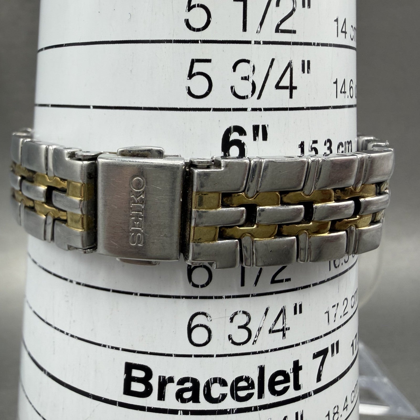 Seiko Watch Women 26mm Silver Dial Two Tone Date Round 7n820at0 New Battery10
