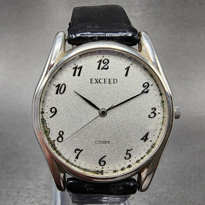 Citizen Exceed Watch Men 32mm Silver Dial Silver Tone 0330-C30811 New Battery