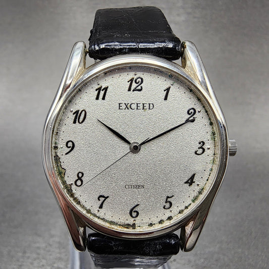 Citizen Exceed Watch Men 32mm Silver Dial Silver Tone 0330-C30811 New Battery