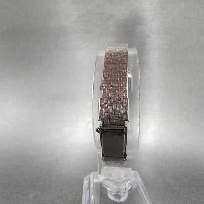 Seiko Tank Watch Women 19mm Silver Dial Silver Tone 435010 New Battery7