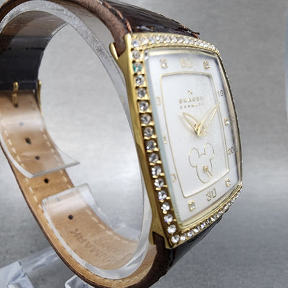 Skagen Mickey Mouse Watch Women 27mm White Dial Gold Tone D384SGLD8A New Battery3
