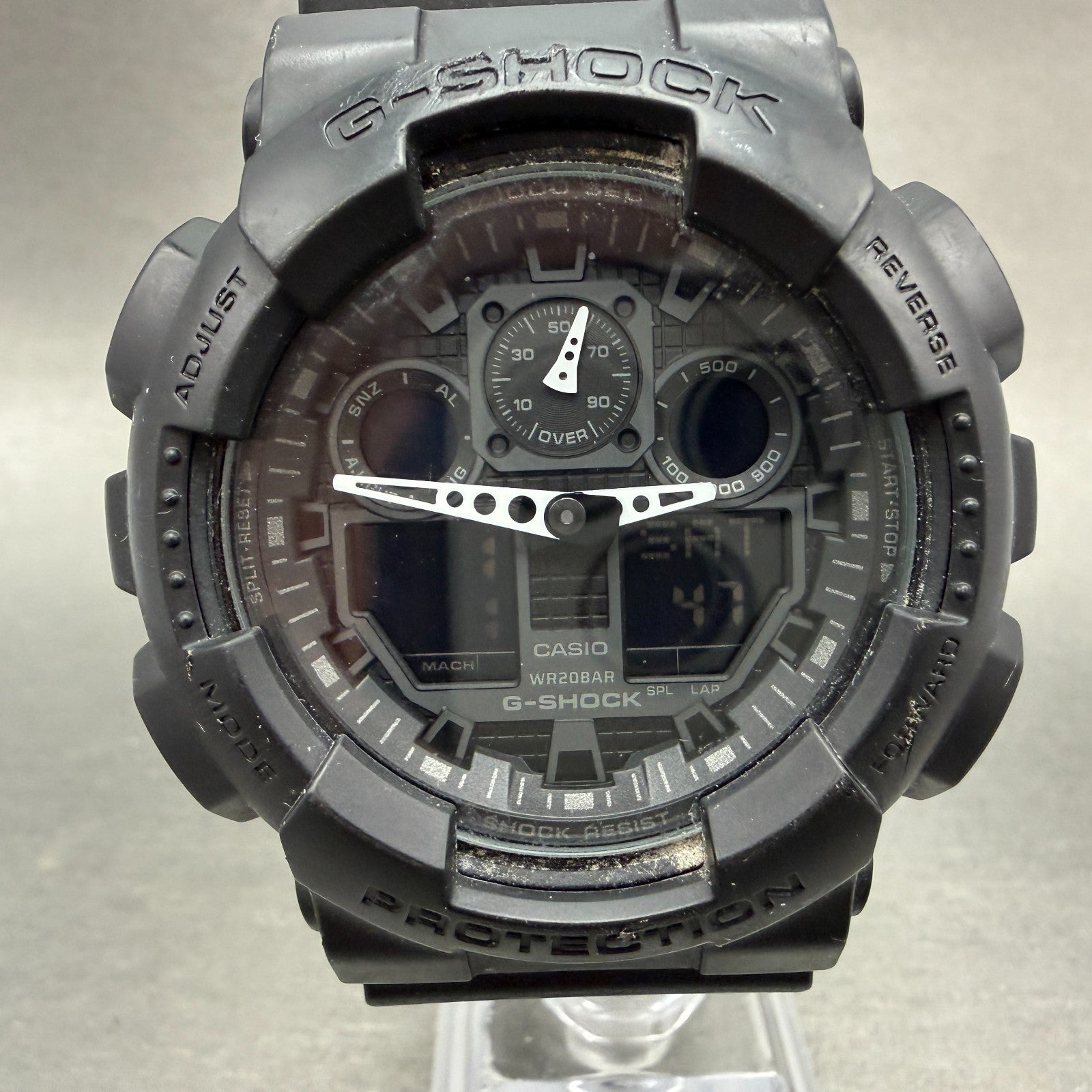 Casio G-Shock GA-100 Watch Men 51mm Black Alarm Chrono Daydate New Battery0