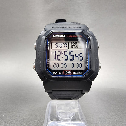 Casio W800H Watch Men 38mm Digital Black Tone Alarm Chrono New Battery5