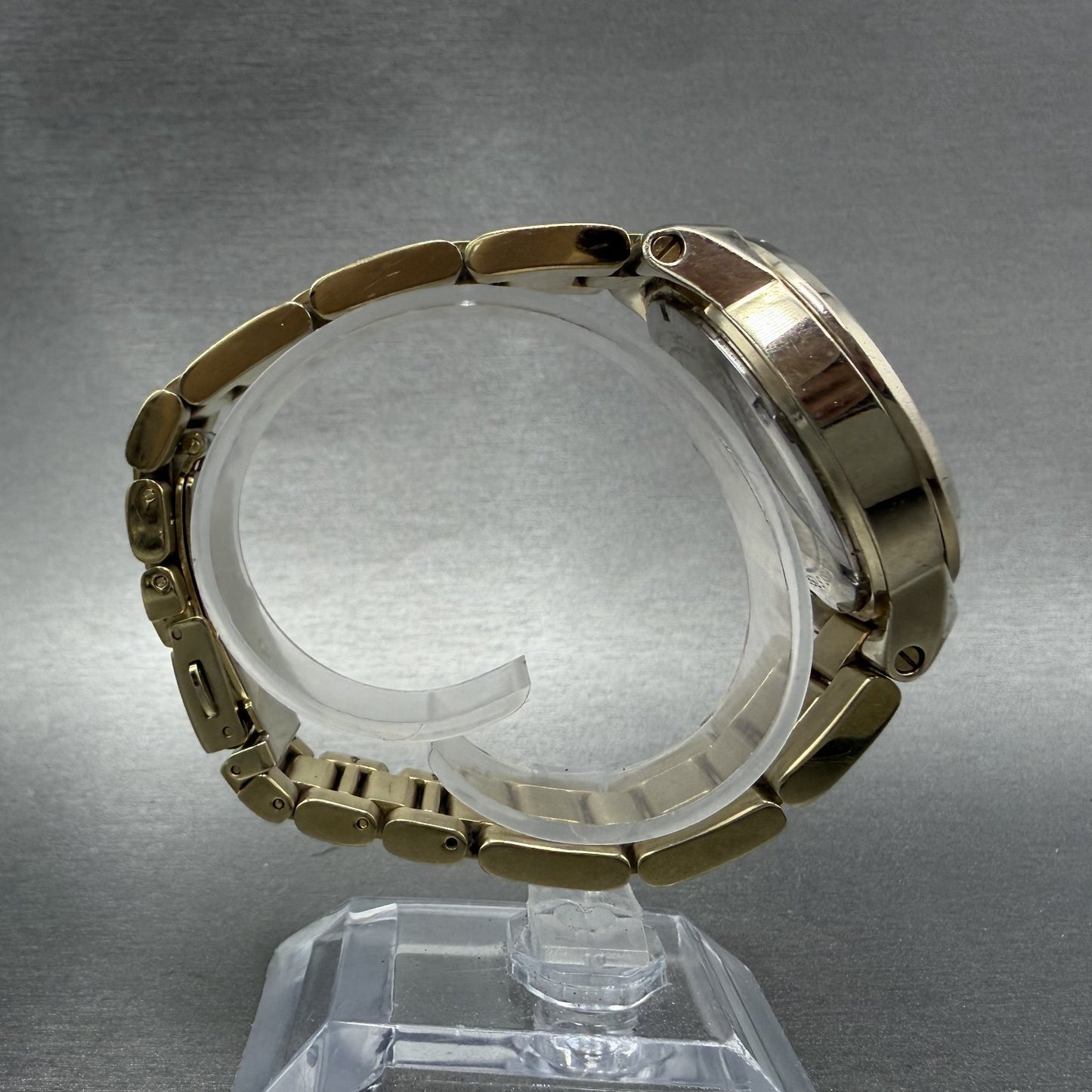 Michael kors Chronograph Watch Women 38mm Champagne Dial Gold Tone Date New Batt8
