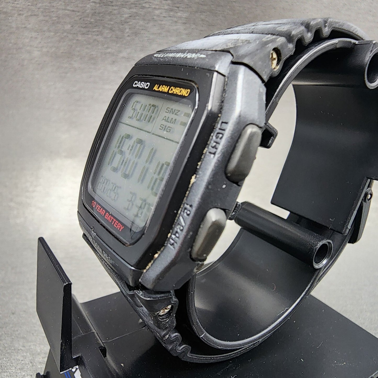 Casio W96H Watch Men 35mm Digital Black Tone Alarm Chrono Rectangle New Battery2
