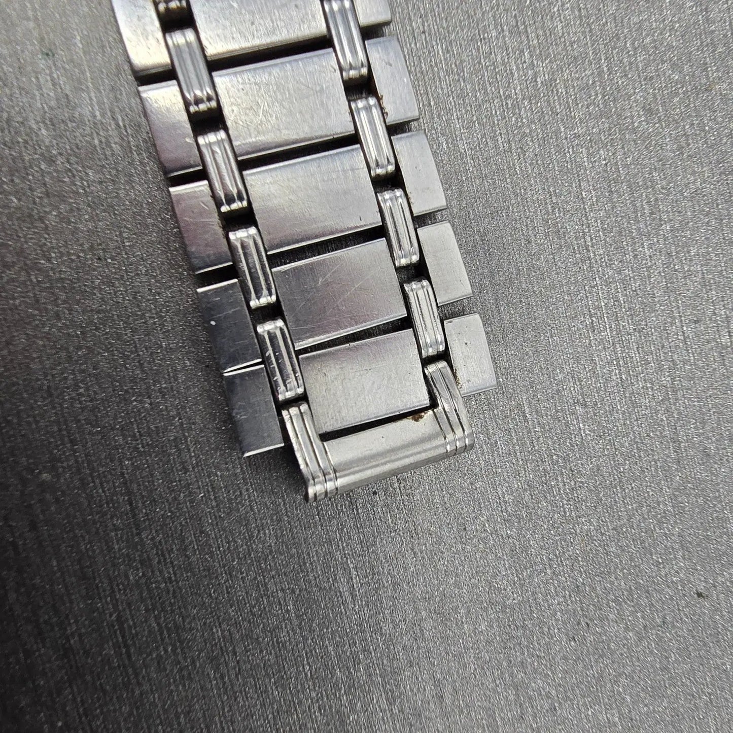 Citizen Bracelet 12mm Stainless Steel Silver Tone Tri Folding Clasp Vintage5