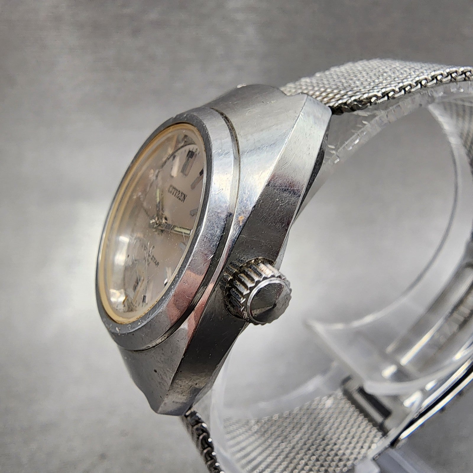 Citizen Cosmostar Watch Women 24mm Silver Dial Silver Tone Date Manual Runs2