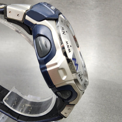 Casio Pro Trek PRW-100BJ Watch Men 46mm Digital Blue Tone Solar Wave Ceptor READ