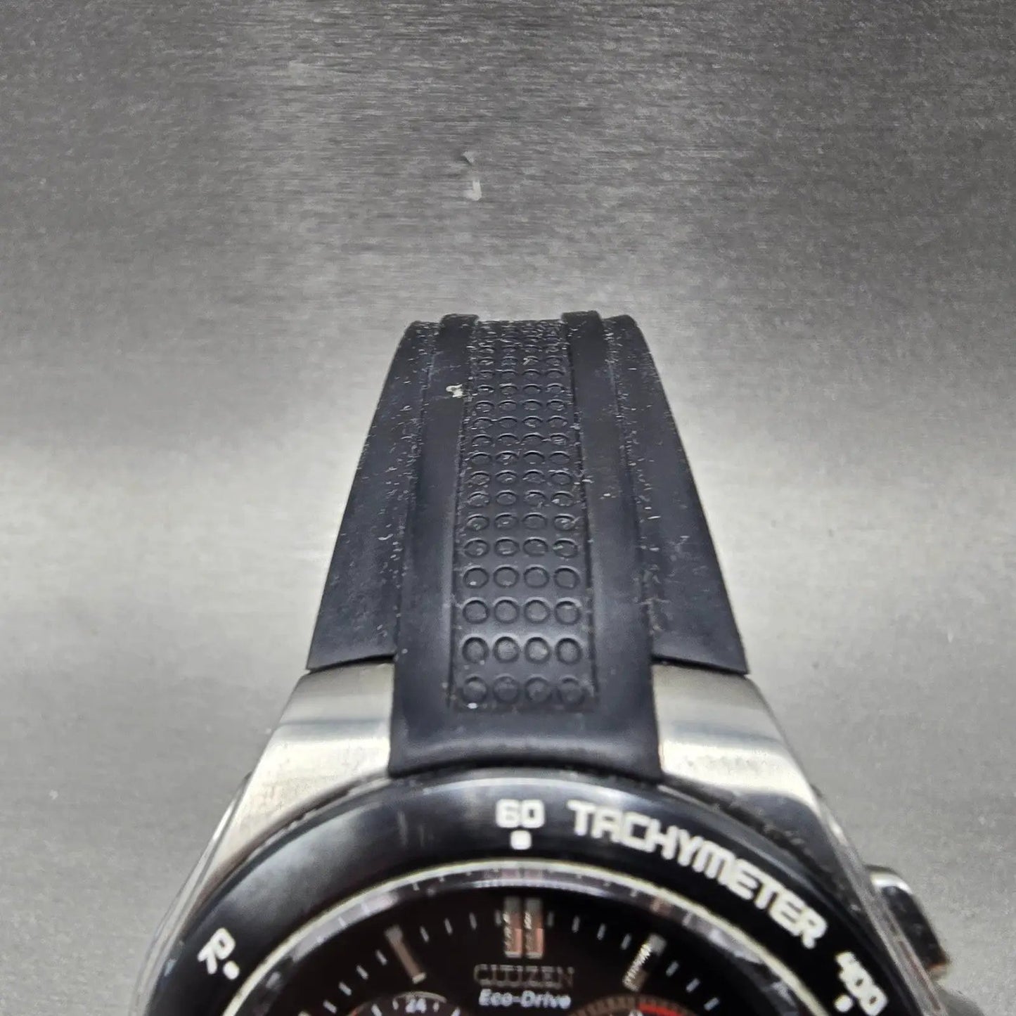 Citizen Eco-Drive Chronograph Watch Men 45mm Black Dial Steel Date Round Works4