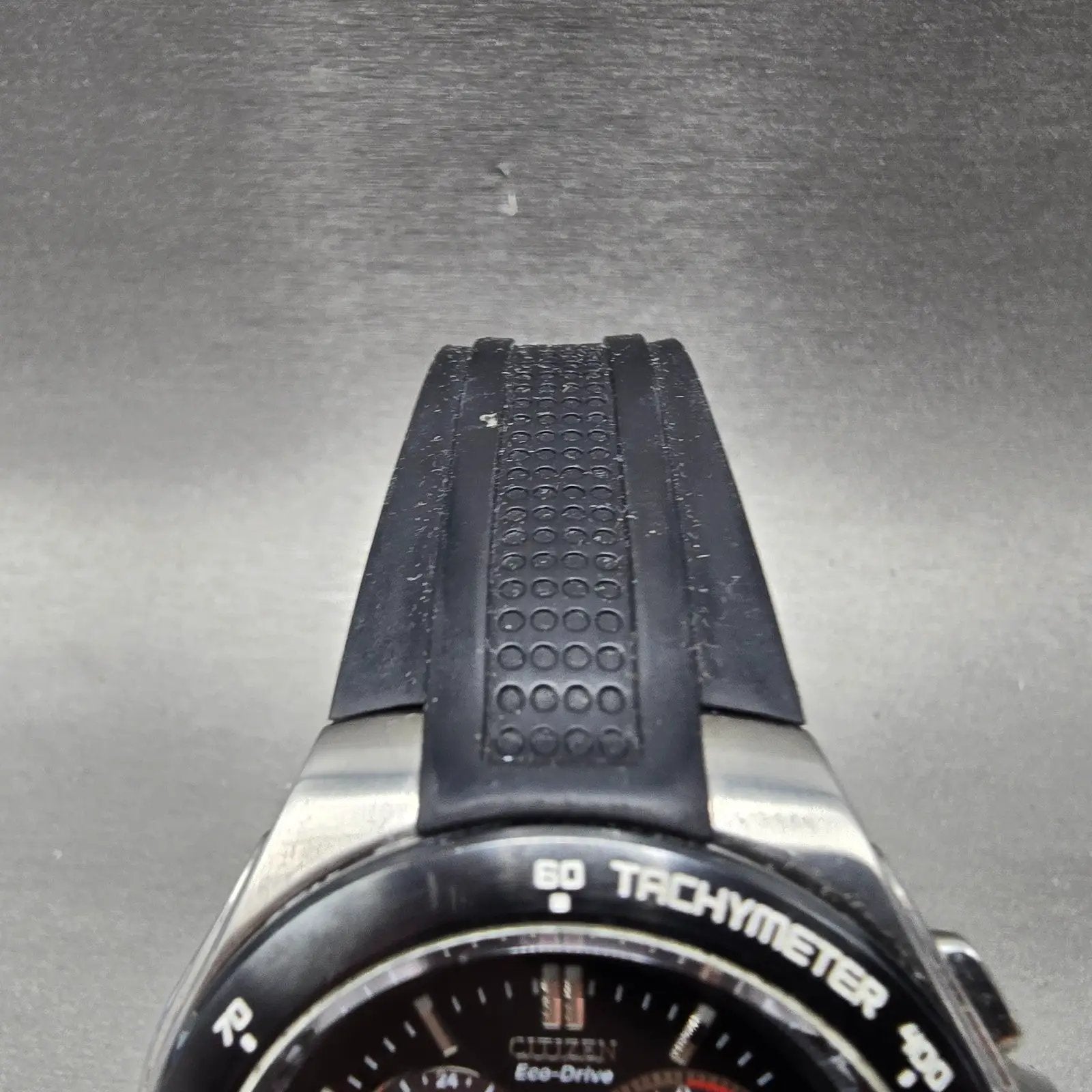 Citizen Eco-Drive Chronograph Watch Men 45mm Black Dial Steel Date Round Works4
