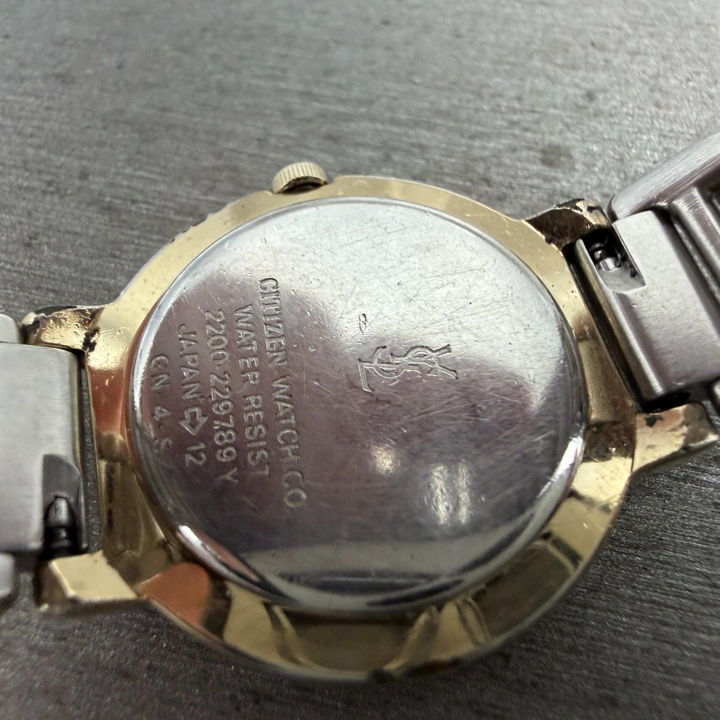 Yves Saint Laurent Watch Women 24mm White Dial Two Tone Round 2200-229789 Newbat9