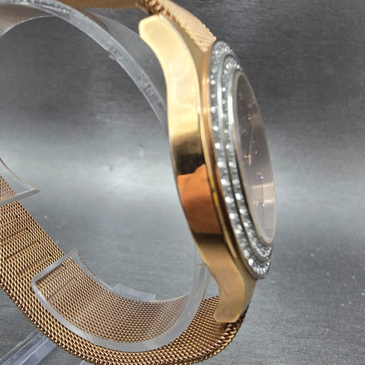 Lucien Piccard Balmhorn Watch Women 37mm MOP Dial Rose Gold Gem set Round Newbat3