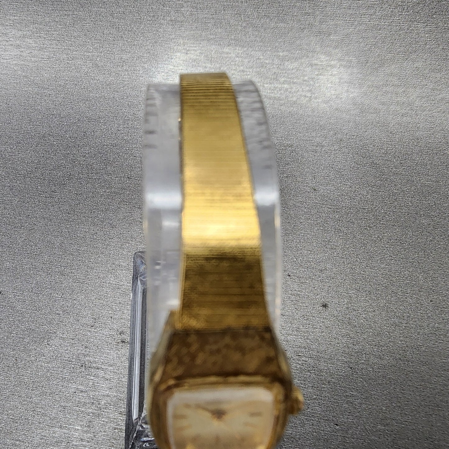 VTG Seiko Watch Women 17mm Champagne Dial Gold Tone Rectangle 54215029 New Batt4