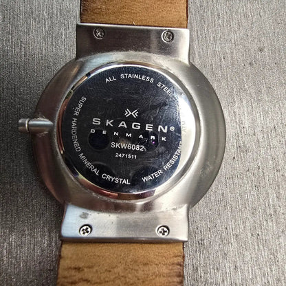 Skagen Ancher Watch Men 40mm White Dial Silver Tone Date SKW6082 New Battery10