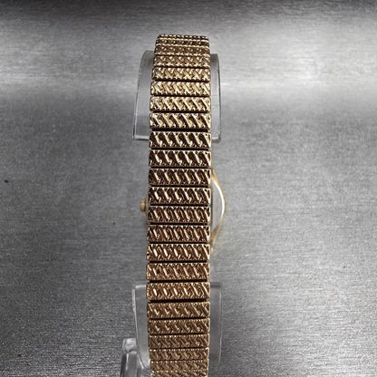 Seiko Watch Women 22mm White Dial Gold Tone Date Round 2A22-0200 New Battery7