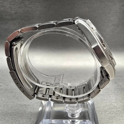 Seiko Alba Watch Men 41mm White Dial Silver Tone Daydate Round V743-8B60 New Bat8